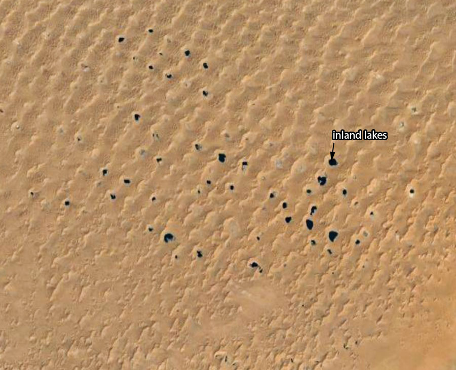 Satellite Photo of Badain Jaran Desert